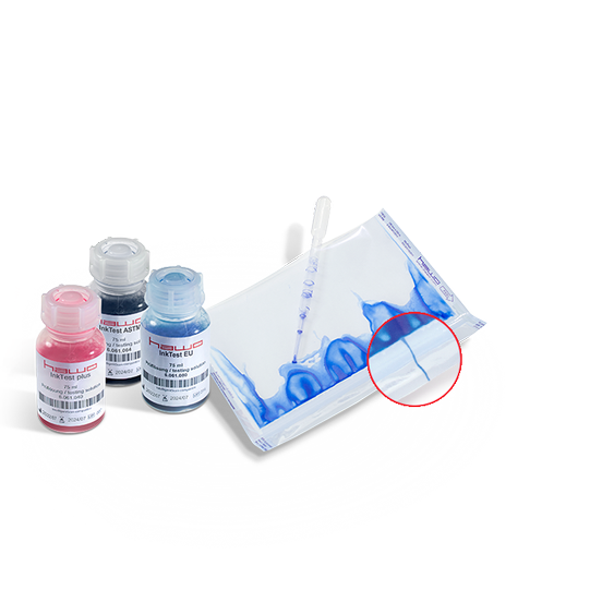 HAWO InkTest, penetrační test Hawo, inkoust 75 ml a 20 pipet v bal.
